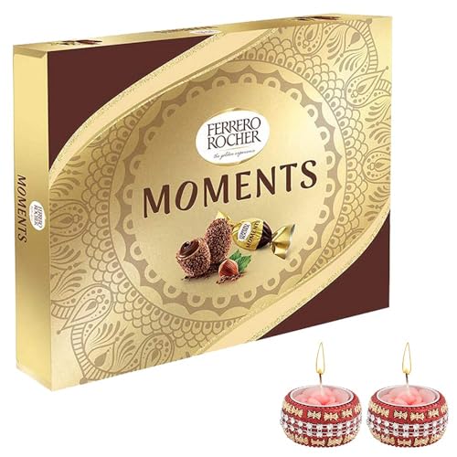 Image of Frostick Designer Rakhi With Chocolate Gift For Bhaiya /Bhai /Brother With Greeting Card, Tilak Chawal And Silver coin (Ferero Moments, Pack of 2) (Random Design Rakhi),150 G