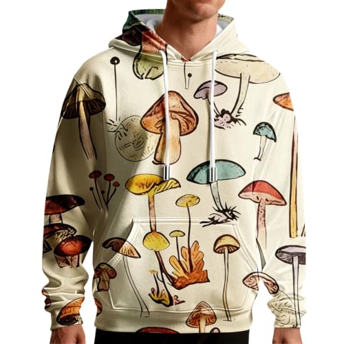 Sudaderas hombres con capucha deportiva de manga larga ajuste cómodo