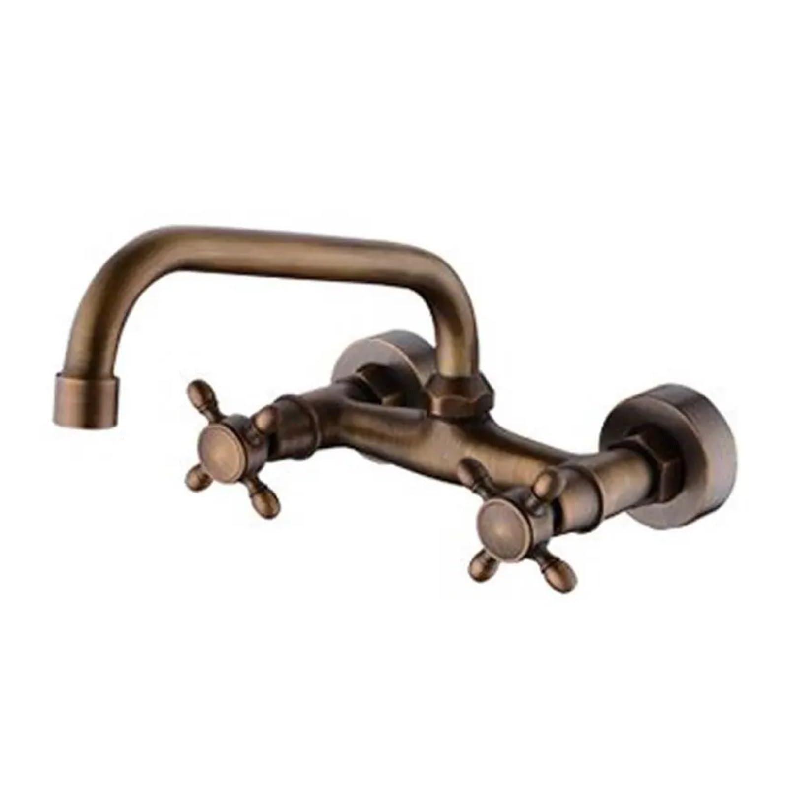 Grifo de lavabo de latón Maxer cepillado antiguo monomando de pared