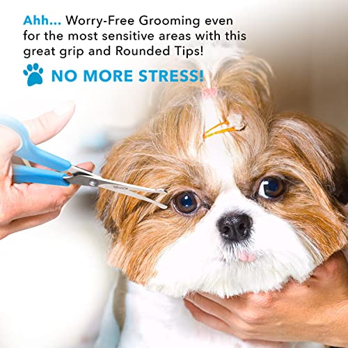 image for BOSHEL Dog Grooming Scissors Set - 2 Pet Grooming Scissors – Safe Ro