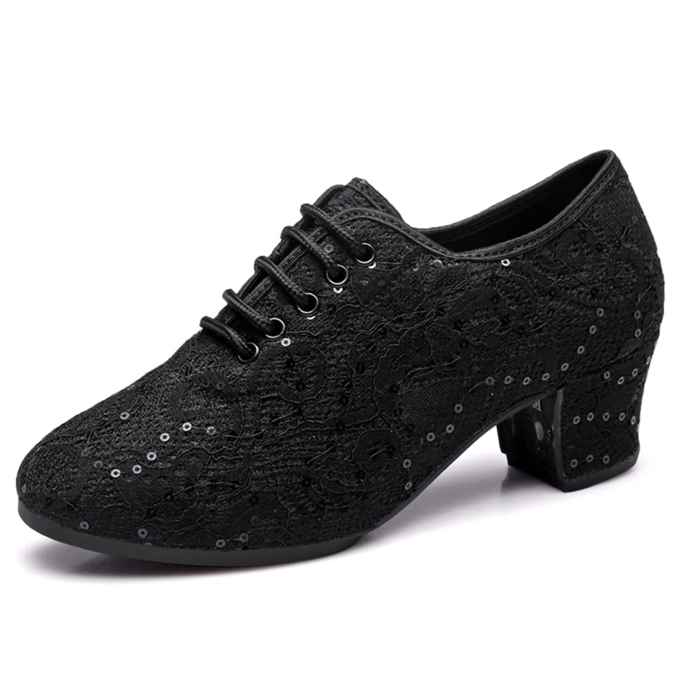 Sequin Dance Shoes Latin Jazz Women's Teaching Performance Standard Ballroom Dance Shoes-image-34