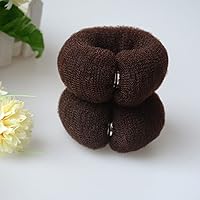 Vista 8 de Moldeador de donas grande, 6 piezas para hacer moños de cola de caballo, moño, moño de dona, bandas elásticas para el cabello, moldeador de donas