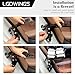 LGDWINGS Foldable Car Door Step, Installs on Door Latch, Dual,Foot Standing Pedal.The Car Door Step for Car Roof Access, Universal Fit for Car SUV Truck, 400 lbs Max Load (Black)