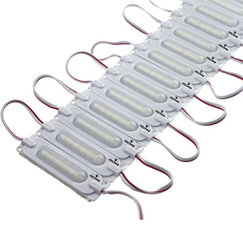 Odlamp Super Bright 200pcs 6 LED Injection Module White 5054 SMD 150LM Per Module Waterproof Decorative Light for Letter Sign Advertising Signs with Tape Adhesive Backside (White 200pcs)