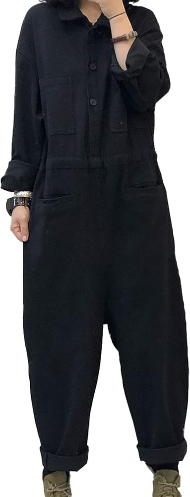 MOON Equipped ブラックオーバーオール つなぎ　長袖　美品　希少 つなぎ おしゃれ メンズ レディース 長袖 ツナギ 作業服