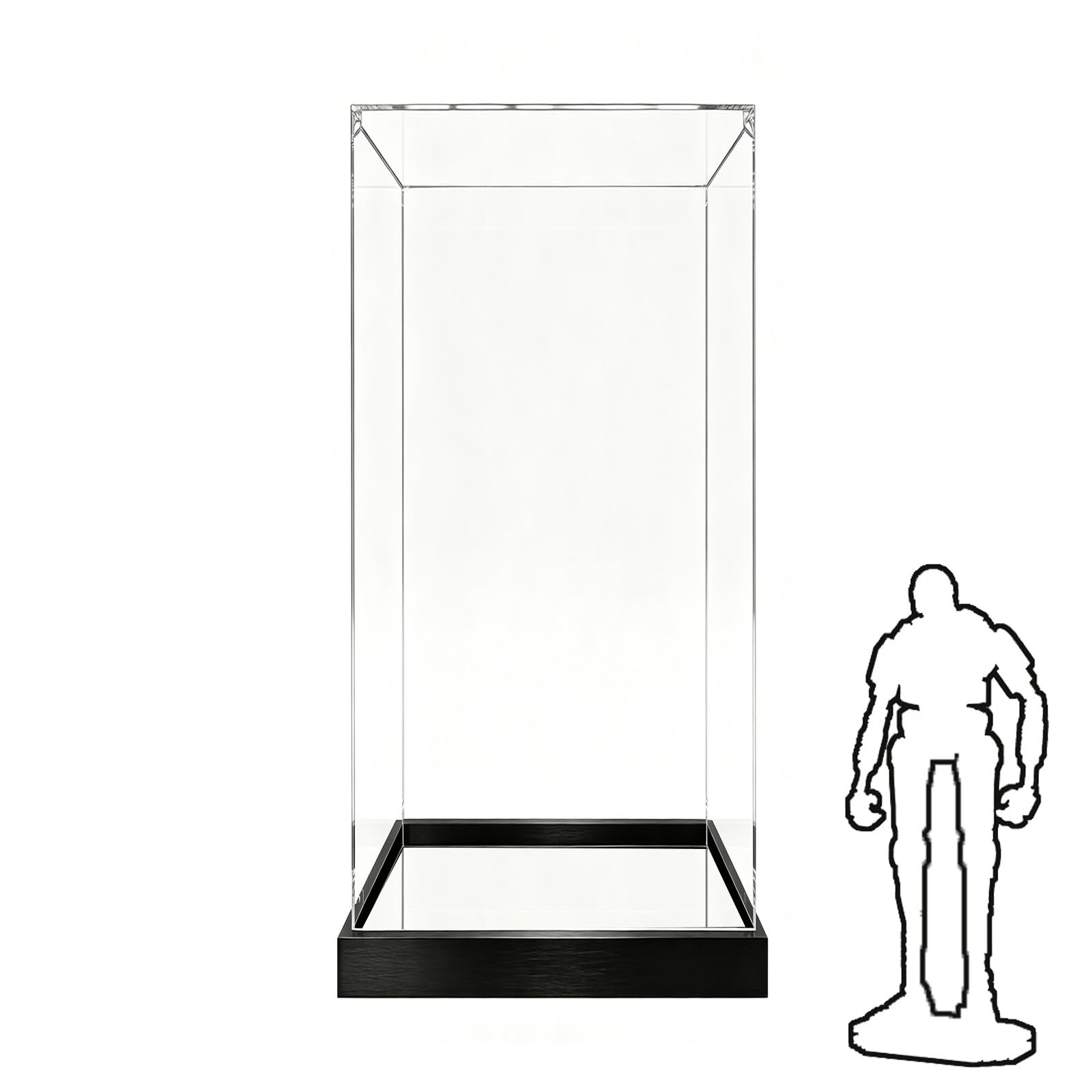 Acrylic Display Case Compatible with Lego 75434 Security Robot Model, Dustproof Transparent Storage Box, Compatible with Lego 75434 (Model Not Included) (2mm-Mirror Base)
