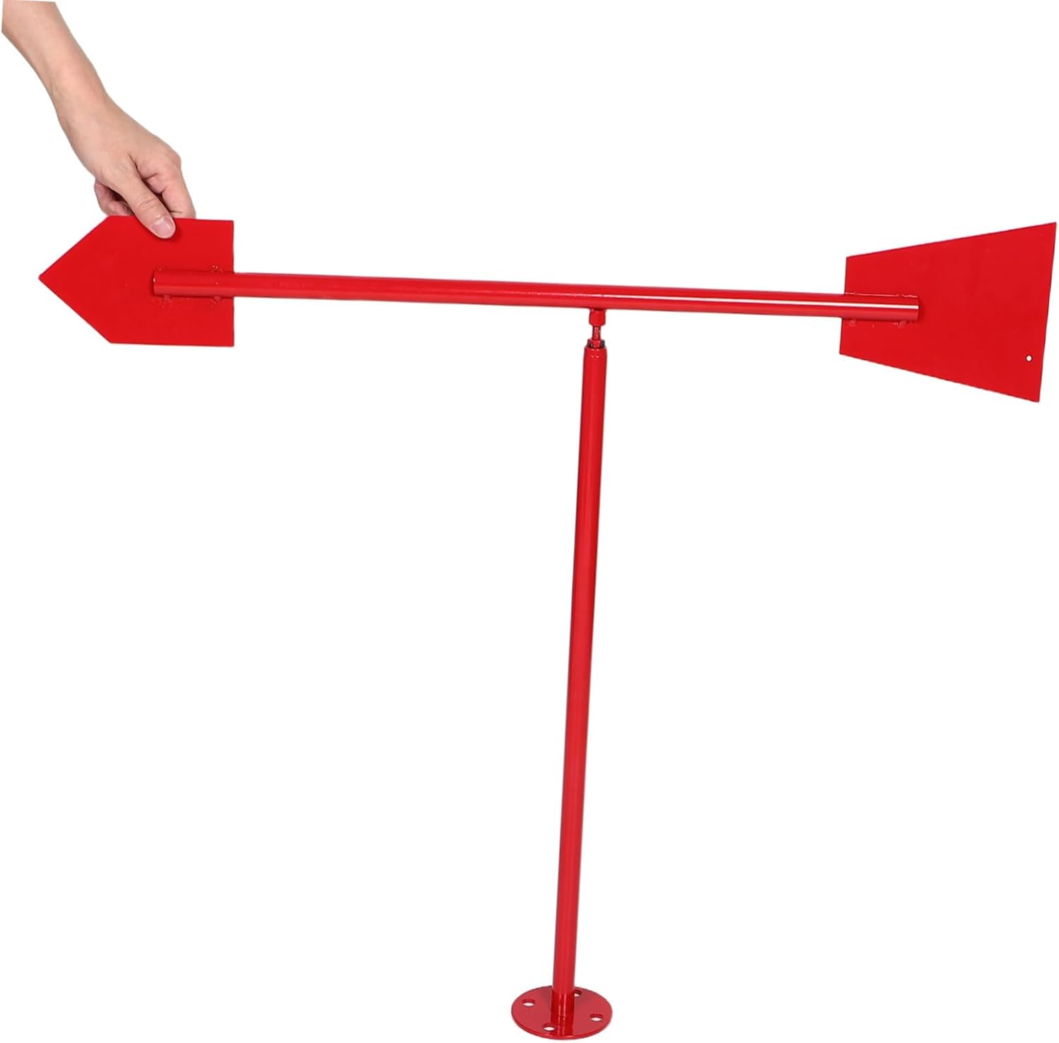 Reflective Metal Wind Direction Indicator for Roofs Gardens Patios Easy Installation with Wind Sock Night Visibility for Outdoor Use