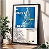 LISA MARIE DESIGNS Fontaines D.C. Album Poster – A Hero’s Death/Skinty Fia/Romance | Music Album Wall Art Print | A4 & A3 | Framed or Unframed (A3 Unframed (297x420mm), Unframed, A Hero's Death) #1