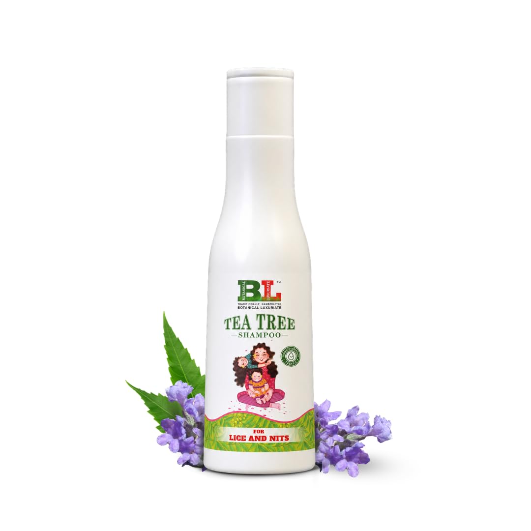 Natural Tea Tree Anti Lice & Nits Shampoo | Removes Stubborn Lice, Nits & Lice Eggs | Tea Tree & Neem Formulation | Right From Age 3 to Adults | 100ml-image-6