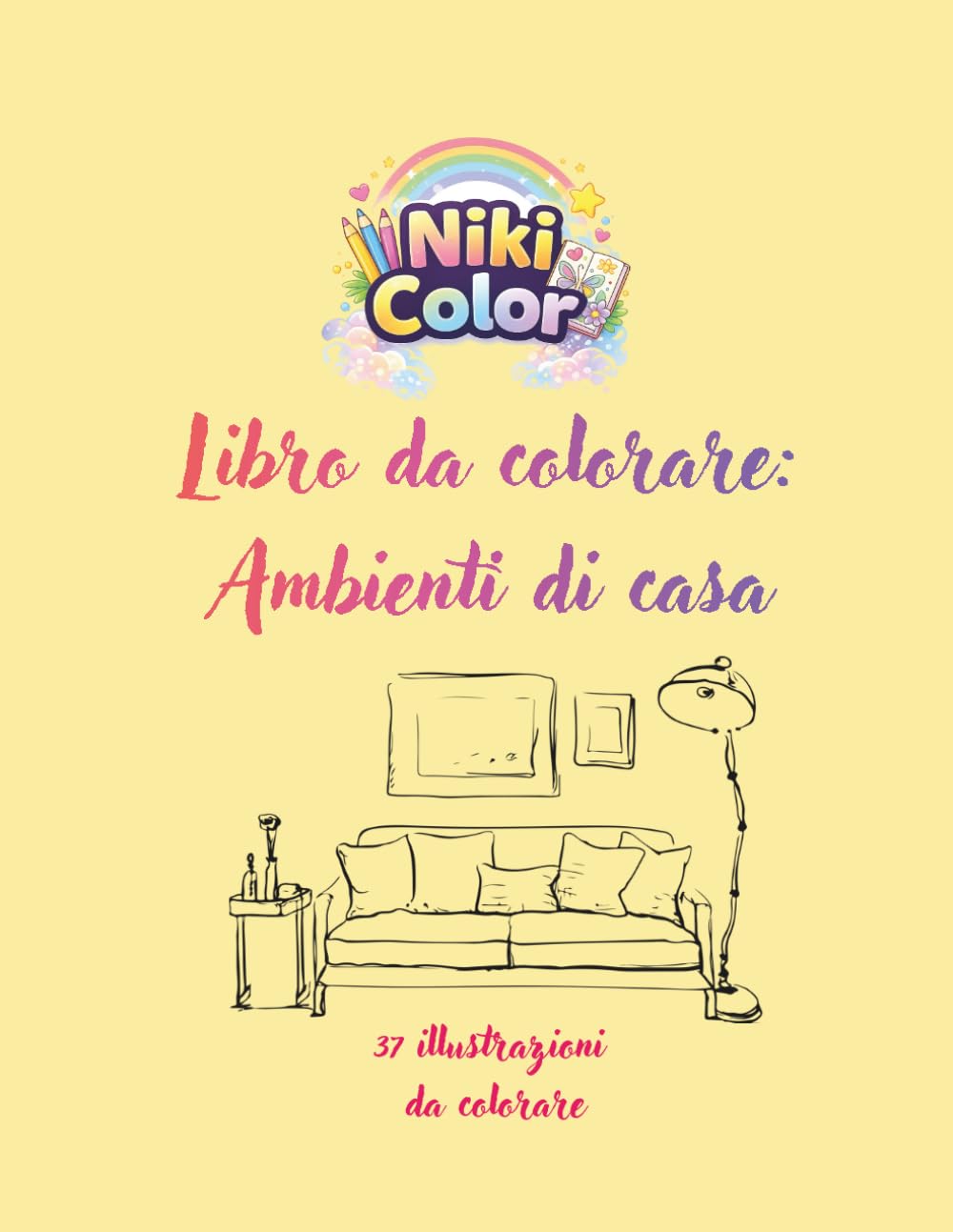 Ambienti di casa: Libro da colorare