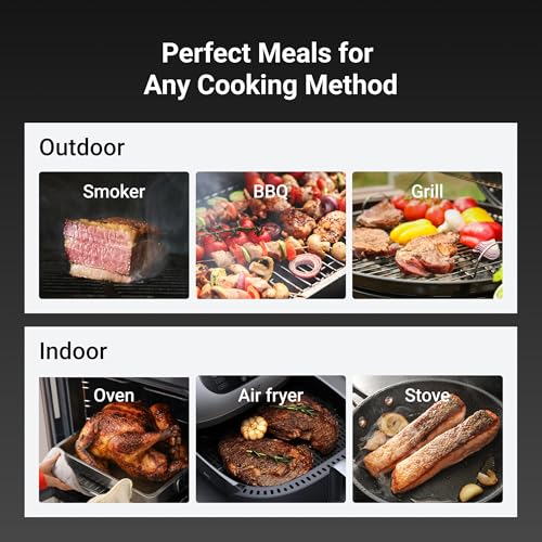 ThermoMaven Smart Bluetooth Wireless Meat Thermometer, 10X Enhanced Sub-1G Signal and Stability, Standalone Display Base, Certified Accuracy ±0.5°F, WiFi Unlimited Range for BBQ, Oven, Smoker, Grill image 8