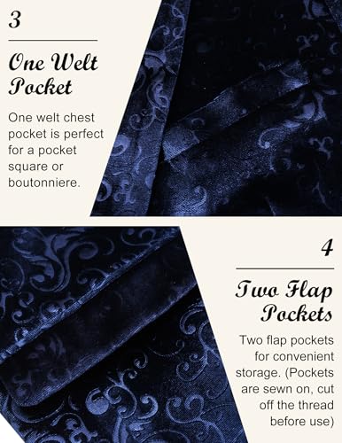 Image of COOFANDY Men's Velvet Blazer Notched Lapel Velour Suit Jacket One Button Tuxedo Jackets for Wedding Prom Party Dinner