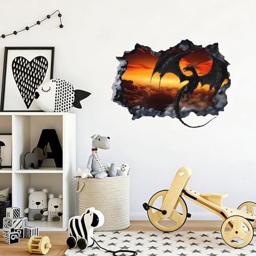 Vinilo Decorativo 3D Dragón Negro Superdant miniatura 4