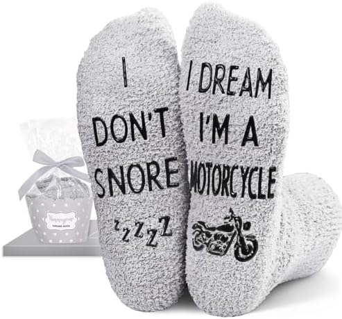 Zmart Motorcycle Gifts - Dirt Bike Lovers Riders Gifts, Motorcycle Socks for Men, Funny Motorcross Socks, Motorcyclist Presents