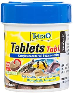 Tetra Tabimin Fish Food, Complete Fish Food with Shrimps for All Bottom-Feeding Fish, 120 Tablets