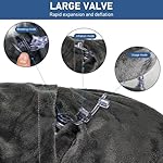 1 PcsInflatable Travel Pillows for Sleeping Airplane Inflatable Neck Pillow for Traveling Pillow Inflatable Travel Neck Pillows for Airplanes Sleeping, Train, Car, Office, with Eye Masks, Earplugs - Image 4