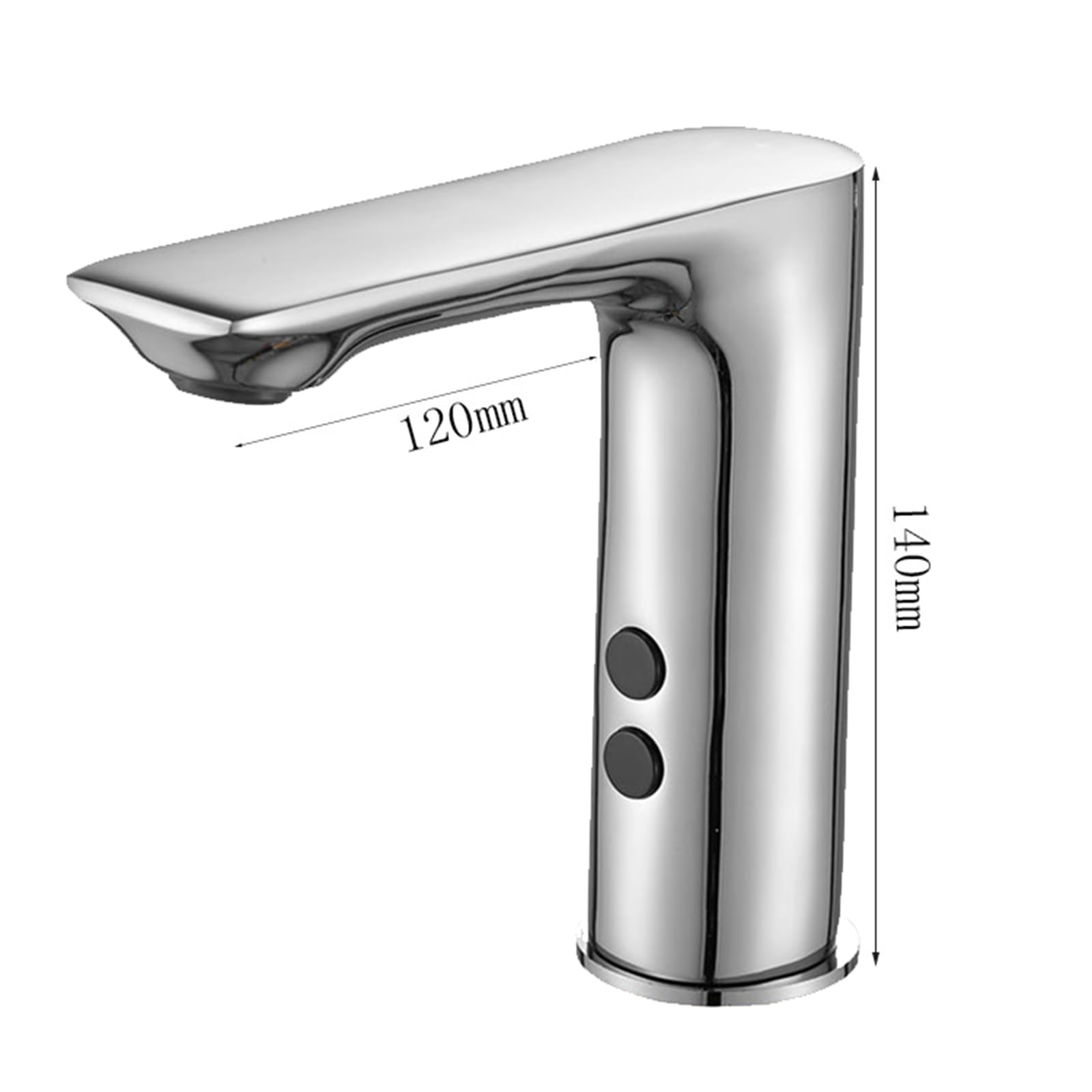 Grifos de Lavabo con Sensor, cromados, grifos de baño con Sensor automático, grifos de Lavabo de latón, Agua fría y Caliente.