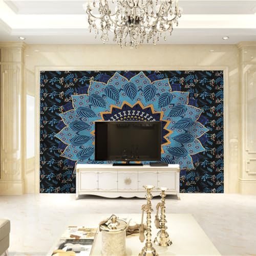 Papier peint panoramique 3d photo mural 200x140cm mandala bohème - 3