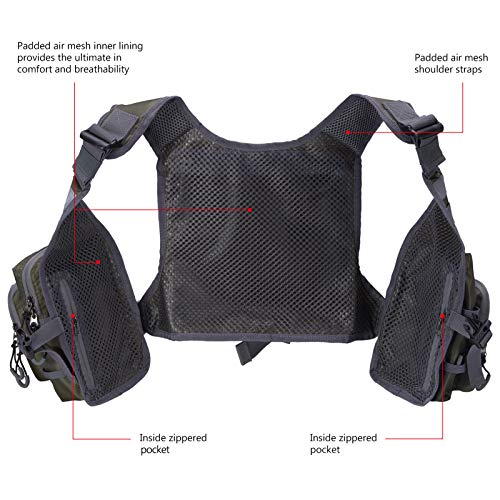 Bassdash Fv08 Ultra Lightweight Fly Fishing Vest For Men And Women Portable Chest Pack One Size Fits Most #TOP4