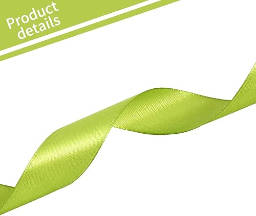 Vista 277 de TONIFUL - Rollo de listón de satén de color liso, para envolver regalos, manualidades, cabello, fiesta boda, tarjetas de invitación, ramos florales