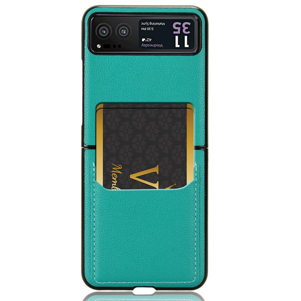 SHIEID Custodia per Motorola Razr 40 Ultra, Motorola Razr 40 Ultra Porta carte di credito in pelle Custodia con [Anti-Caduta], Schermo Pieghevole Cassa in, Cover per Motorola Razr 40 Ultra-Rosso