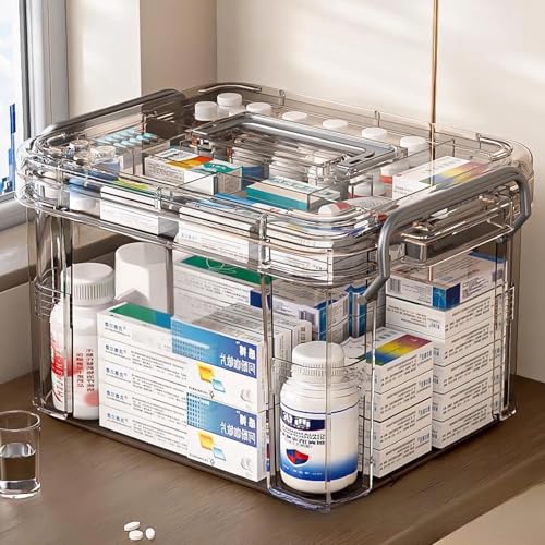 Boîte à médicaments 2 compartiments anti-poussière pour pilules - 8