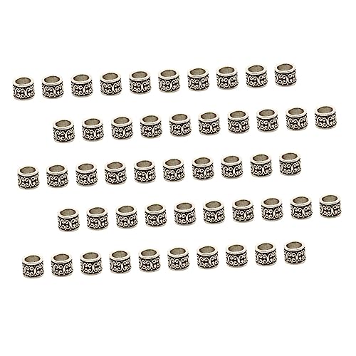 HOMSFOU 50stücke Dreadlocks Haarspiralen Schmuck Große Loch Haarschmuck Cuffs Für Zöpfe Und Frisuren Geeignet Für Partys Und Besondere Anlässe