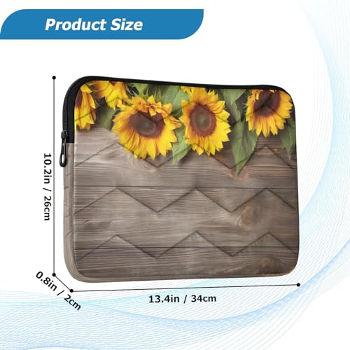 Funda para portátil 13-14 pulg. con diseño de girasoles miniatura 3
