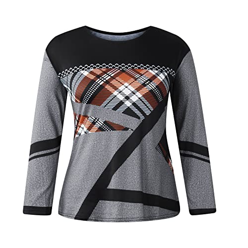 Basysin Womens Graphic Tees, Fancy Festival Loungewear Long Sleeve Tunics Ladies Long Pleated Slim Light Tunic Plaided Crewneck Cotton Tunic Women Black #TOP1