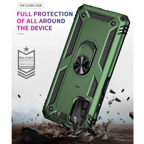 Coque Samsung Galaxy A03s antichoc vert armée avec protège-écran HD - 2