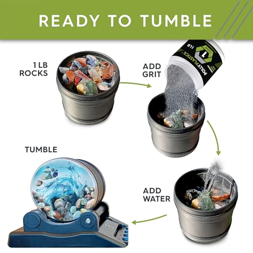 polly plastics rock tumbler grit and polish refill amp ceramic tumbling filler media - silicone carbide polisher grit - rock polish supplies amp accessories