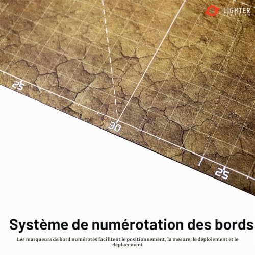 Lighter Creative Tapis de Combat pour WH40K 11e édition – Fabriqué en Cuir synthétique, épaisseur de 1,2 mm (11th Edition - Doomsday Barrens) – vue 4