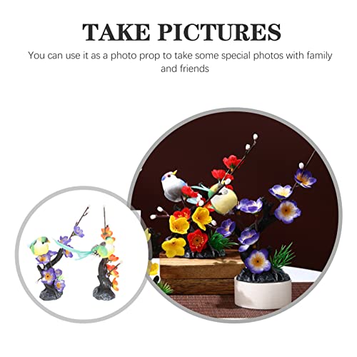 Hanabass 2Pcs Artificial Flower Sushi Plate Sashimi Plate Flower Desktop Flower Plant Sashimi Dish Fake Plum Blossom Dish For Home Kitchen Restaurant Table Decorations #TOP1