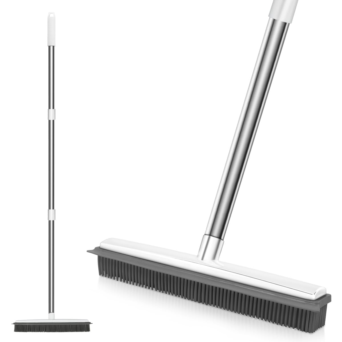 Grigio  Scopa Magica Multifunzione, Scopa 2 In 1, Scopa In Gomma Per Pavimenti Raschietto In Silicone~p155094643