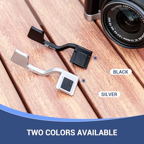 Image of JJC Metal Thumb Grip Hot Shoe Thumb Rest for Fuji X-T50 XT50 Camera, Silver | Stable and Safe Hand Hold Accessories, Not Affect The Use of Camera Buttons