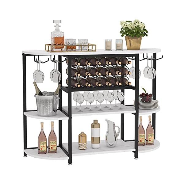 LITTLE-TREE-Home-Bar-Furniture-Wine-Rack-Table-White