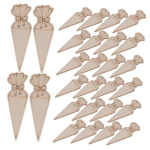 OSALADI 50 Piezas Trozos de Madera sin Terminar Manualidades Abstractas Decoraciones DIY y Embellecimientos de Madera