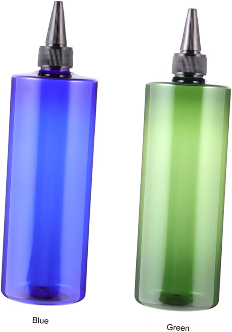 MERRYHAPY 4pcs Hair Dye Applicator Bottles Pointed Nozzle Refillable Containers for Hair Shampoo and Conditioner Random Colors