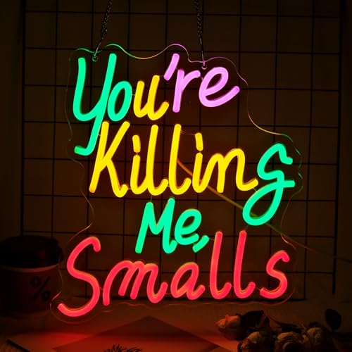 Image of You're Killing Me Smalls Neon Signs for Wall Decor Dimmable Merry Christmas Led Lights Signs Letters Neon Light for Christmas Party Bar Bedroom Home Shop Party Decor Birthday New Year Gifts
