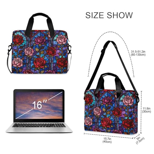 Sacoche ordinateur portable 15,6 pouces rose vitrail porte-documents - 5