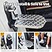 Car Door Step for Car Roof Access, Foldable Non-Slip Ascent Latch Pedal Rack with Scratch Proof Rubber Pad for Universal Cars SUVs Trucks Vans(Silver)