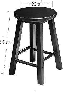 Amazon.co.jp: THLD カウンタースツール 天然木 ハイスツール ブラック