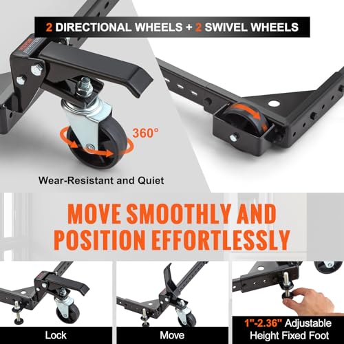 VEVOR Universal Mobile Base, 700 LBS Heavy-Duty Adjustable Mobile Base Rolling Mobile Base with Locking Levers, Used for Mobilizing Woodworking Equipment and Machines by VEVOR - Image 3