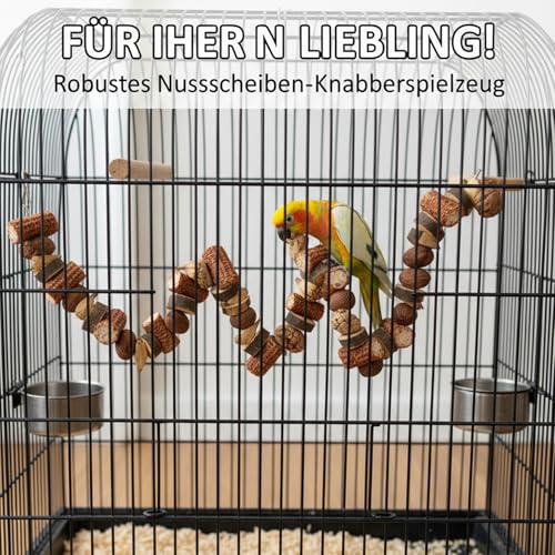 Sitzstangen für Vögel Wellensittich Spielzeug, Anpassbare Käfigeinrichtung für Natürliche Schnabelpflege, Tägliche Muskelübungen und Sichere Beschäftigung, Vogel Zubehör mit 80 cm Länge