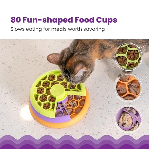 Catstages Kitty Lickin' Layers Divertido Alimentador de Gatos Divertido para Gatos Quebra-cabeça