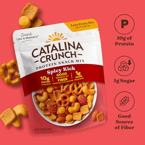 Image of Catalina Crunch Protein Snack Mix, Spicy Kick, 5.25 oz Bag (Pack of 3)