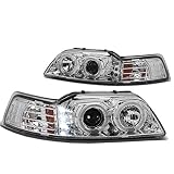 DNA MOTORING HL-HPL-LED-FM99-CH-AM Headlight Assembly (Driver and Passenger Side)