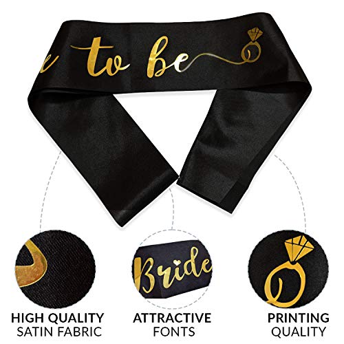 Image of Wobbox All Occasion Indian Family Photo Booth Party Props (18 Pieces)&WOBBOX Bride to Be Satin Sash