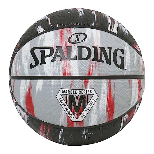 Ballon de basket Spalding 84-930J taille 5 caoutchouc outdoor rouge noir
