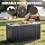 EFU Outdoor Storage Box 120 Gallon Deck Box (Indoor & Outdoor) Lockable UV Resistance Waterproof Resin Storage Bin Storage Box for Outdoor,Patio Storage With Support Rod(Black)